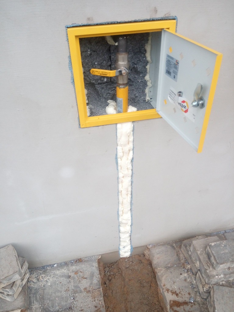 Zewnętrzna instalacja gazowa w Alojzowie